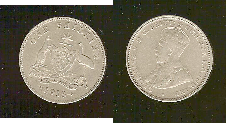 Australian shilling 1913 gVF